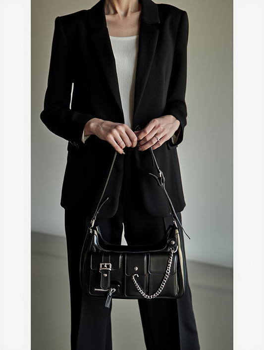 Richme Punk Bolso Mujer Fashion 2025 Trend New Design Chains Crossbody Shoulder Bags Harajuku Y2k PU Individuality Ladies Bags